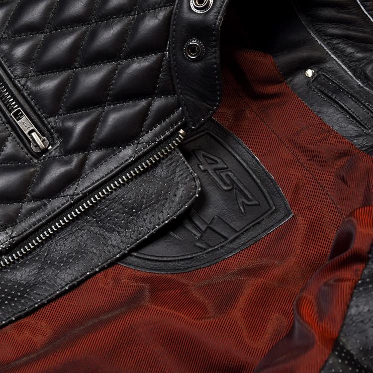 4SR luxusní pánská bunda Scrambler Petroleum bunda z vnútra futro 