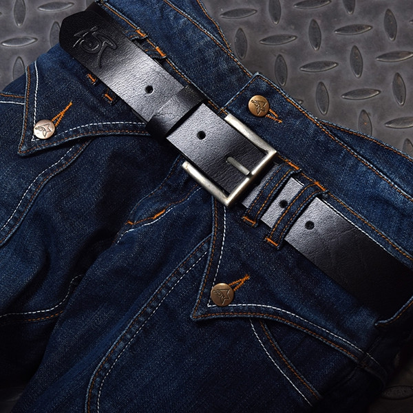 4SR dámské kevlarové Jeans Lady Star s koženým páskem Miss