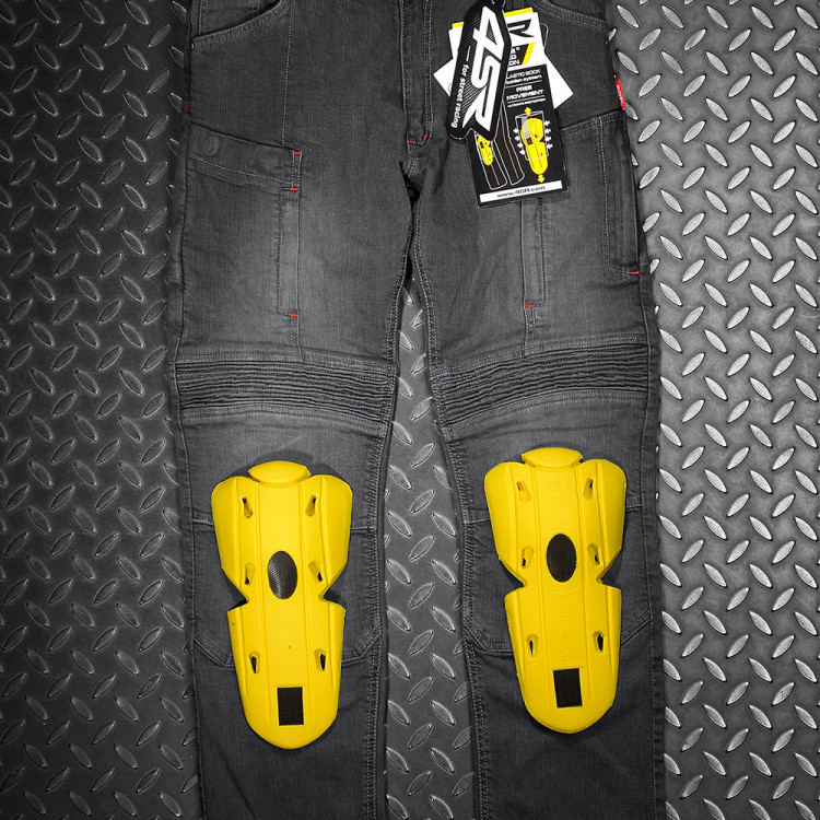 4SR pánské kevlarové jeans Club Sport Grey + nejlepší chrániče na trhu certifikované dle Level 2 T+ T- 3