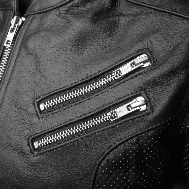 4SR luxusní dámská bunda na motorku Angel Wings detail na zipsy 