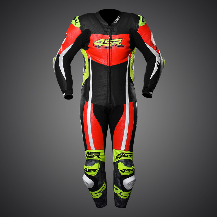 4SR Racing Neon AR kombinéza na motorku z predu 