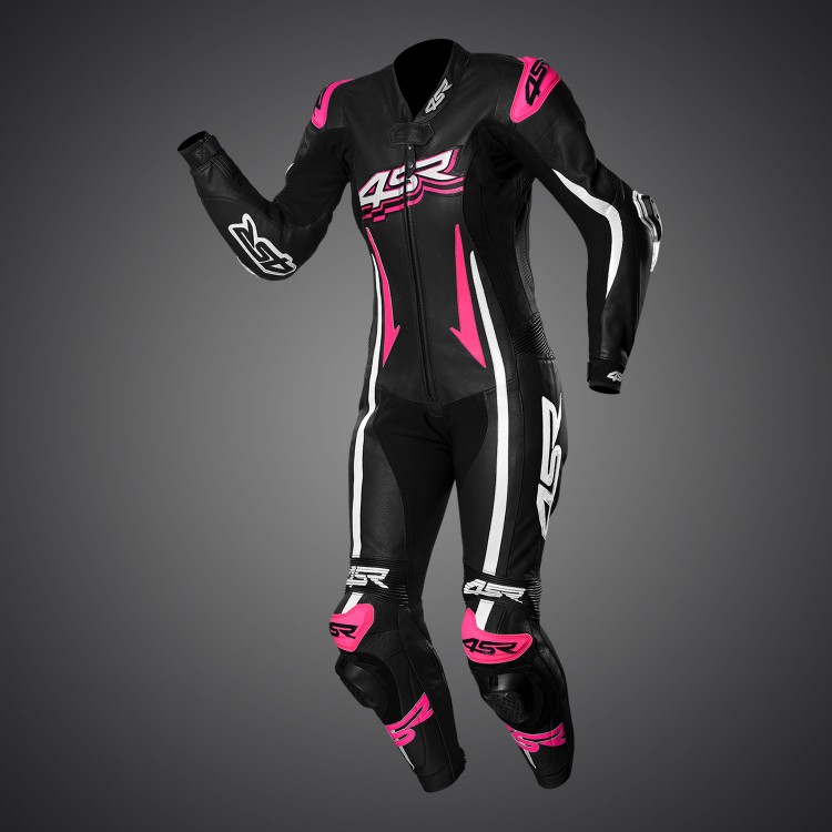 4SR Racing Lady Pink 020 dámska jednodielna kombinéza z predu