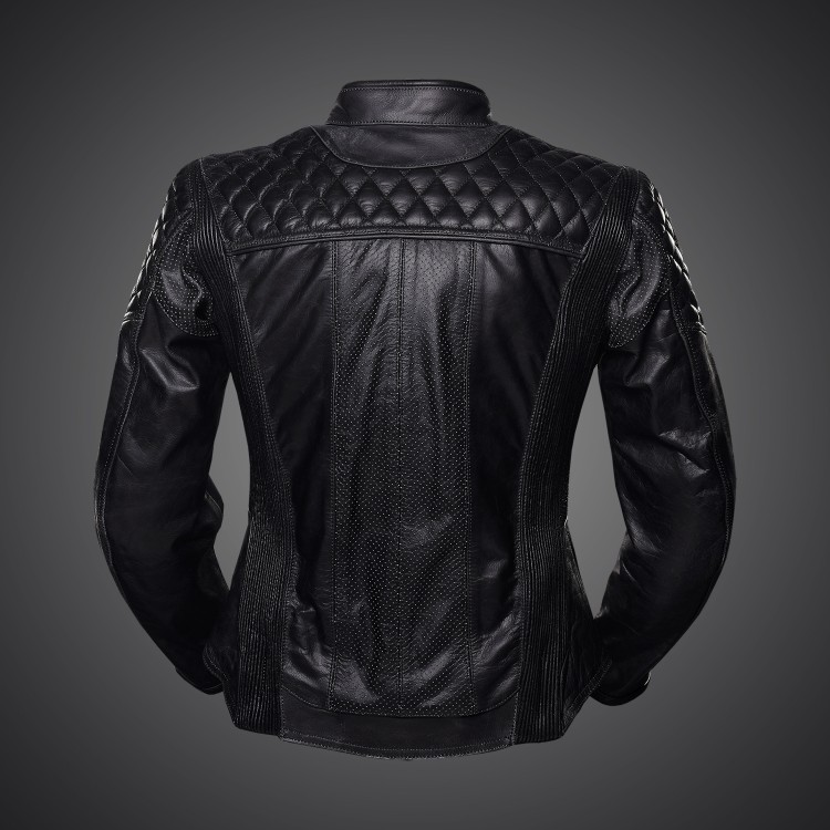 4SR dámska kožená moto bunda Scrambler Lady Petroleum