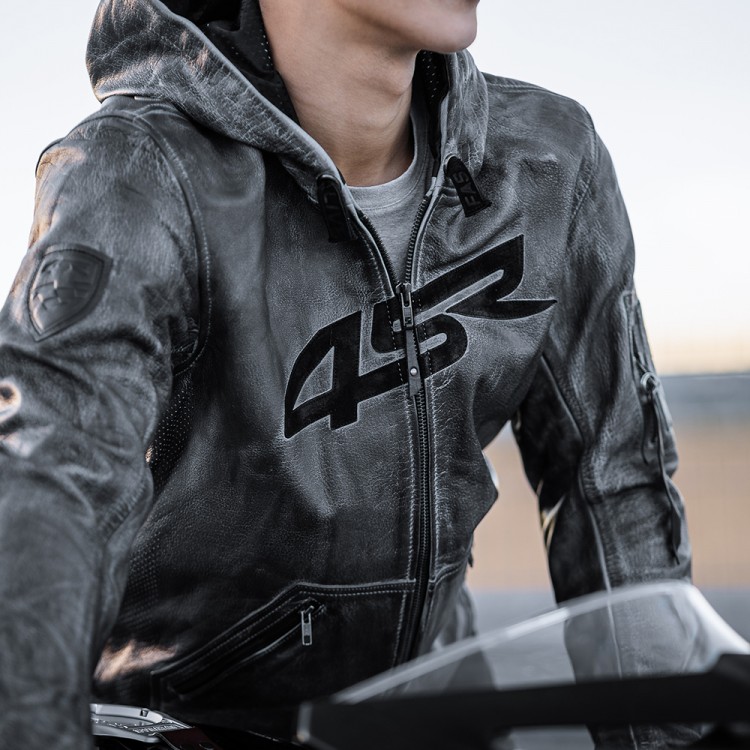 Hoodie Jacket z predu na motorke 