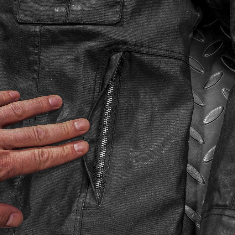 4SR retro bunda na motorku Urban Cafe detail na zips 