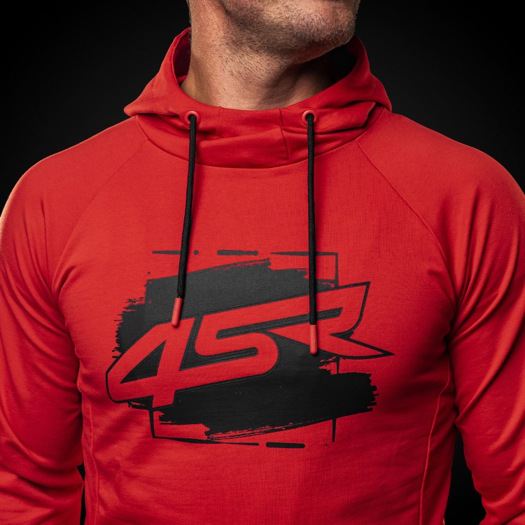 4SR Mikina s kapucňou Hoodie Drift Red - predná potlač