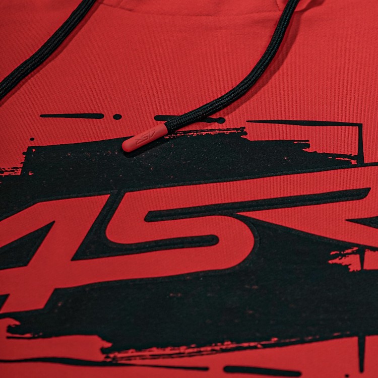 4SR Mikina s kapucňou Hoodie Drift Red - design potlače