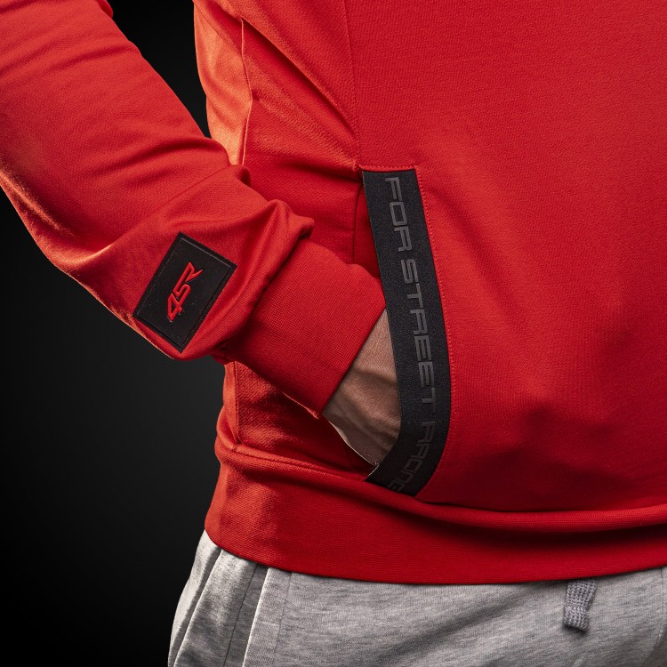 4SR Mikina s kapucňou Hoodie Drift Red - detail vrecka
