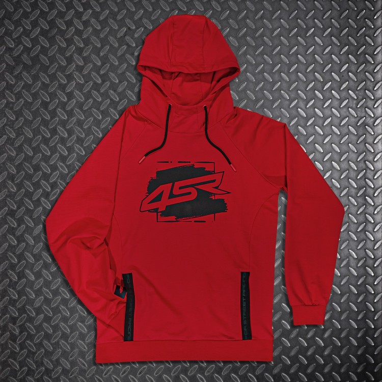 4SR Mikina s kapucňou Hoodie Drift Red - rozložená