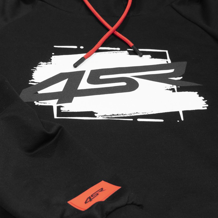 4SR Mikina s kapucňou Hoodie Drift Black - detail loga