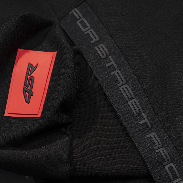 4SR Mikina s kapucňou Hoodie Drift Black - detail lemovania vrecka