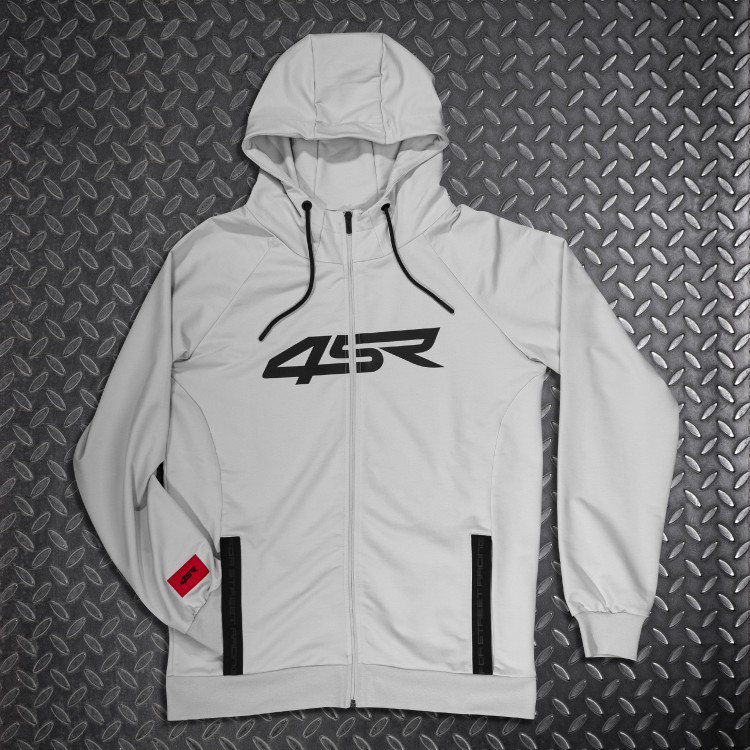 4SR Mikina s kapucňou Hoodie Logo Zip Grey - rozložená