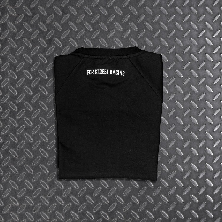 4SR mikina Motorsport Flag Black - zložená