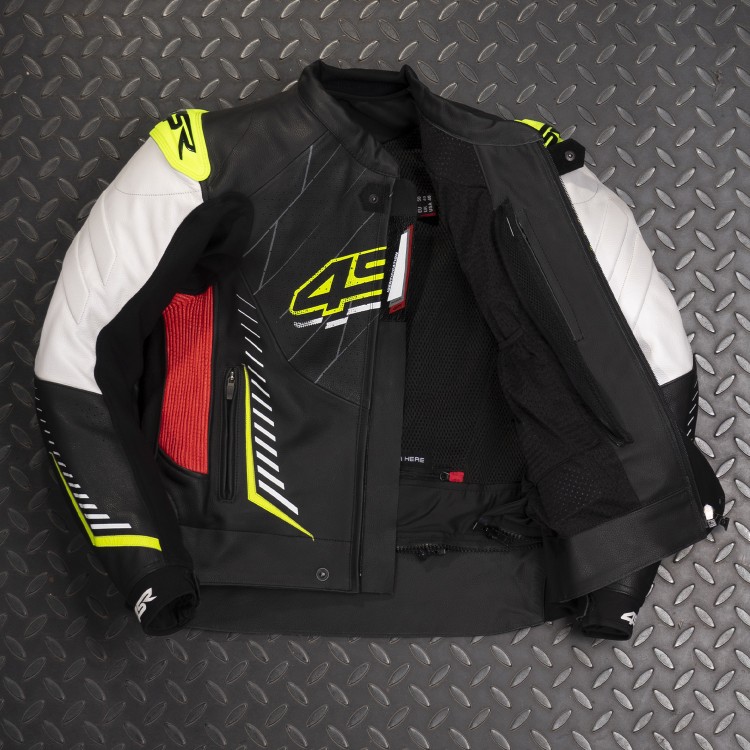 4SR Club Sport Neon AR bezpečná a pohodlná motocyklová bunda z vnútra