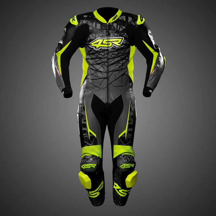 4SR kombinéza Racing Ultra Light Grey AR z predu