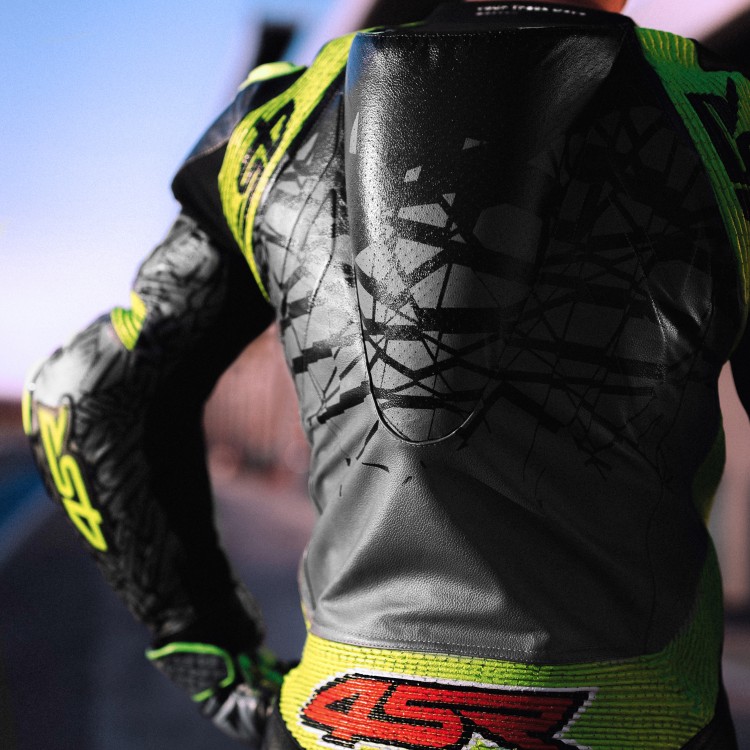 4SR kombinéza Racing Ultra Light Grey AR zo zadu detail