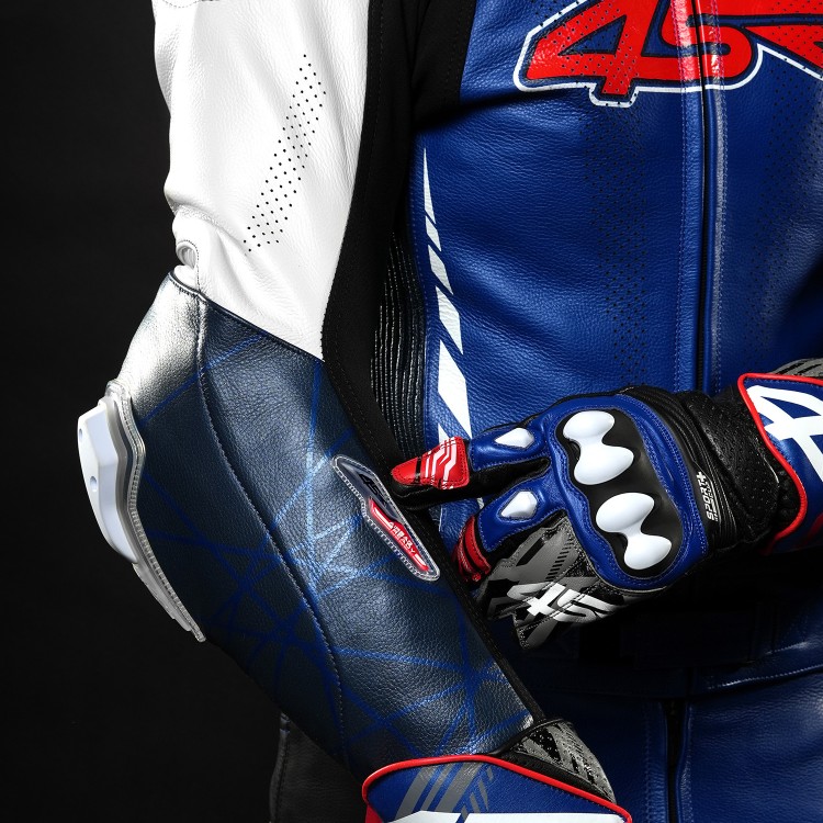 Dvojdielna motocyklová kombinéza 4SR RR Blue AR