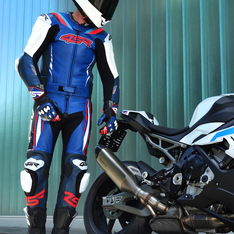 Dvojdielna motocyklová kombinéza 4SR RR Blue AR