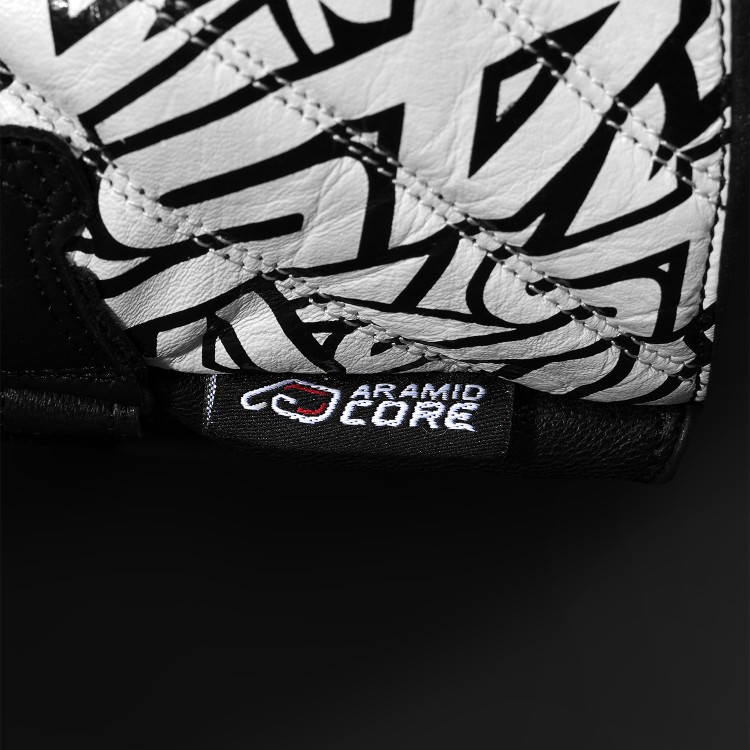 4SR športové moto rukavice RR Aramid Core White