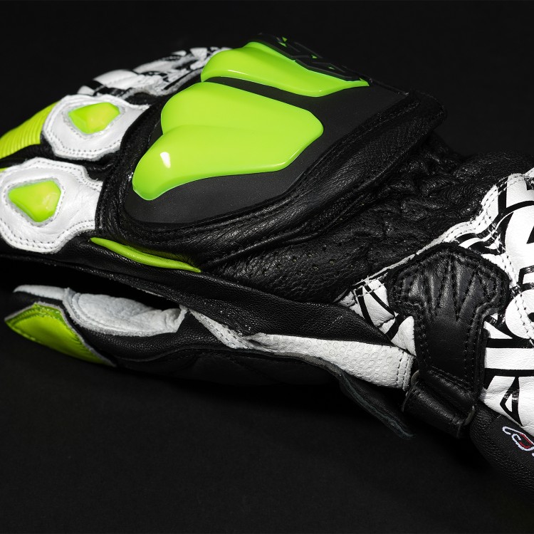 4SR športové moto rukavice RR Aramid Core White