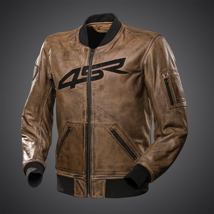 4SR kožená motobunda Bomber Jacket Brown Patina