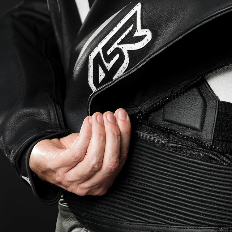 4SR kožené nohavice na motorku so slidermi TR3 Evo BW