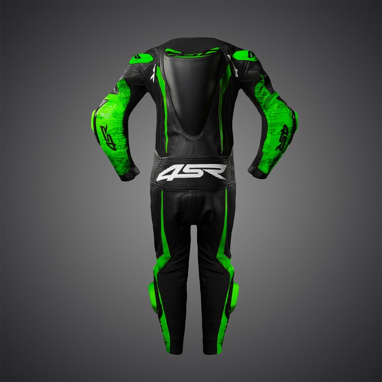 4SR detská jednodielna kombinéza Racing Junior Green AR
