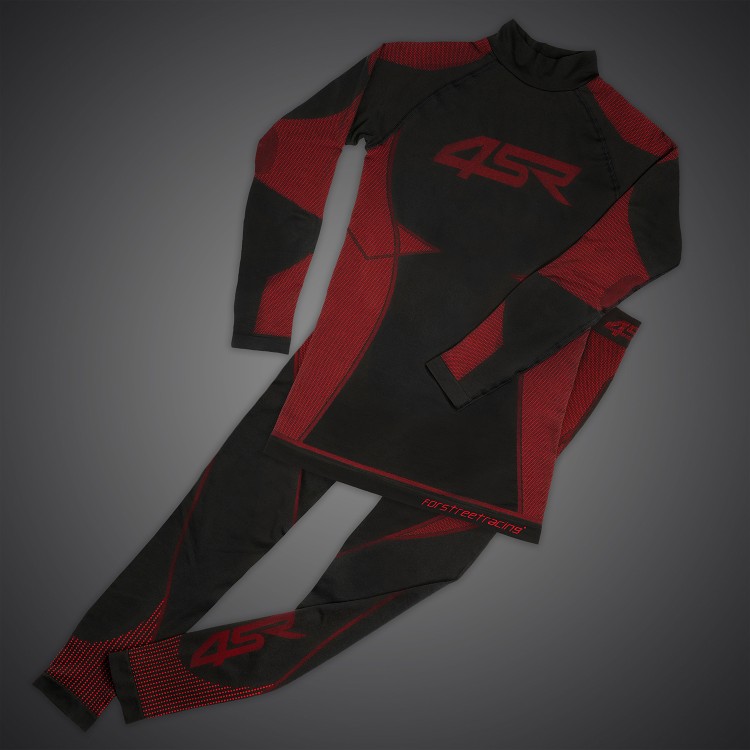 4SR Dámska funkčná bezšvová bielizeň Ladies Seamless Set Red