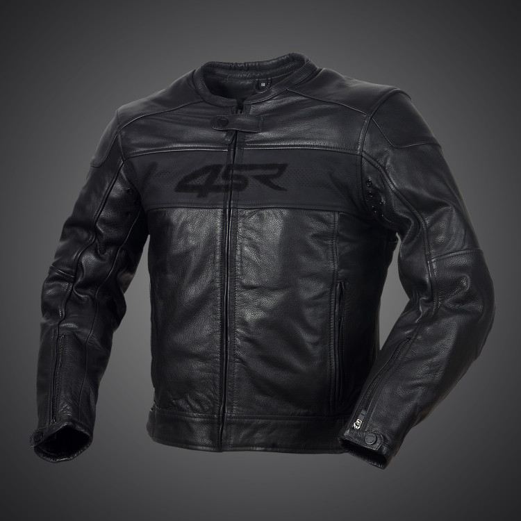 4SR bunda na motorku Hooligan - Black Velvet z predu 