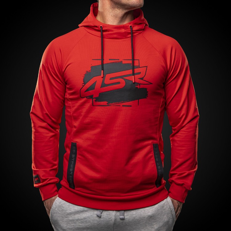 4SR Mikina s kapucňou Hoodie Drift Red - zopredu