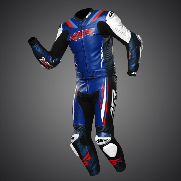 Dvojdielna motocyklová kombinéza 4SR RR Blue AR