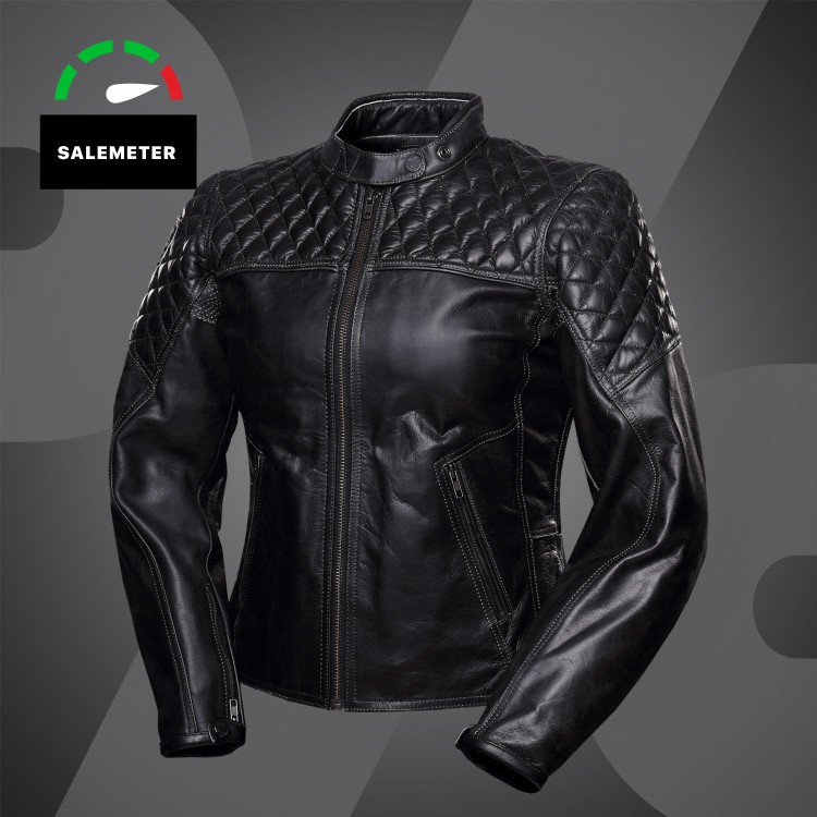 4SR dámska kožená moto bunda Scrambler Lady Petroleum