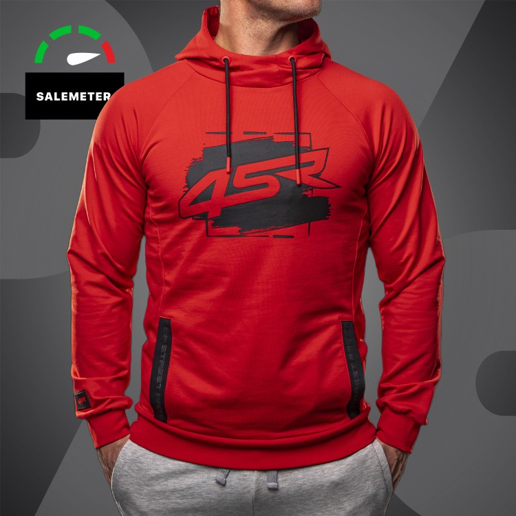 4SR Mikina s kapucňou Hoodie Drift Red - zopredu