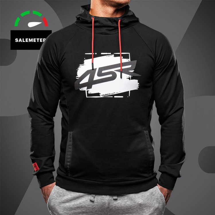 4SR Mikina s kapucňou Hoodie Drift Black - zopredu